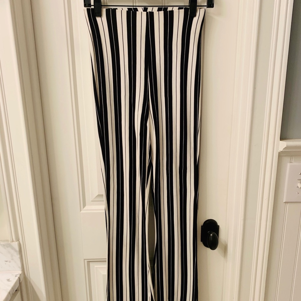 Striped Flared Trousers